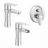 Set miscelatori lavabo bidet incasso doccia con deviatore cromati Lizzy