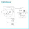 Set miscelatori lavabo bidet incasso doccia con deviatore cromati Lizzy