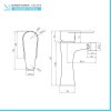 Set miscelatori lavabo e bidet nichel nero satinato serie Lizzy in ottone