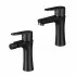 Set miscelatori lavabo e bidet nero opaco serie Lizzy in ottone