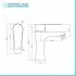 Set miscelatori lavabo e bidet nero opaco serie Lizzy in ottone