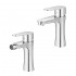Set miscelatori lavabo e bidet cromati serie Lizzy in ottone