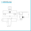 Miscelatore doccia esterno cromato con kit doccia Lizzy