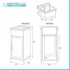 Mobile lavatoio salvaspazio 40x38 con vasca in kit montaggio