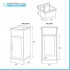 Mobile lavatoio salvaspazio 40x38 con vasca in kit montaggio