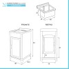 Lavatoio da esterno 45x50 con vasca e asse lavapanni in kit montaggio