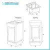 Lavatoio da esterno 45x50 con vasca e asse lavapanni in kit montaggio