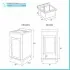 Lavatoio da esterno 45x50 con vasca e asse lavapanni in kit montaggio