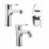 Set miscelatori cromati lavabo bidet e doccia incasso con deviatore Paco 