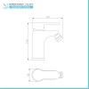 Set rubinetti lavabo alto e bidet cromati Paco piletta inclusa