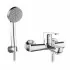 Miscelatore vasca cromato con duplex e kit doccia serie Paco
