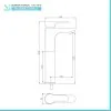 Miscelatore lavabo alto cromato con piletta serie Paco
