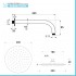 Set doccia completo nero opaco con soffione 20 cm e kit doccia incasso Paco