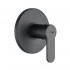 Set doccia incasso nero opaco tondo Paco con soffione 20 cm 