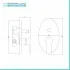 Set doccia completo tondo cromato Paco con soffione 20 cm e kit doccia incasso