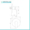 Set doccia incasso tondo Paco con soffione 20 cm cromato