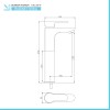 Coppia rubinetti bagno lavabo alto e bidet nero opaco serie Paco 