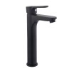 Coppia rubinetti bagno lavabo alto e bidet nero opaco serie Paco 