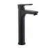 Coppia rubinetti bagno lavabo alto e bidet nero opaco serie Paco 