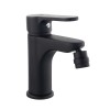 Coppia rubinetti bagno lavabo alto e bidet nero opaco serie Paco 