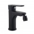 Coppia rubinetti bagno lavabo alto e bidet nero opaco serie Paco 