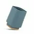 Accessori bagno in set completo da 4 pezzi in abs turchese cobalto linea Wave