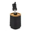 Set accessori bagno dispenser e portaspazzolini dappoggio in abs nero Wave