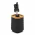 Set accessori bagno dispenser e portaspazzolini dappoggio in abs nero Wave