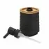Set accessori bagno dispenser e portaspazzolini dappoggio in abs nero Wave