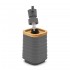 Accessori bagno in set completo da 4 pezzi in abs grigio linea Wave