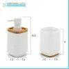 Set accessori bagno dispenser e portaspazzolini dappoggio in abs bianco Wave