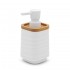 Dispenser sapone da appoggio bianco in abs e bambù Wave