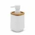 Dispenser sapone da appoggio bianco in abs e bambù Wave