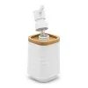 Dispenser sapone da appoggio bianco in abs e bambù Wave