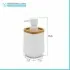 Dispenser sapone da appoggio bianco in abs e bambù Wave