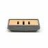 Accessori bagno in set da 3 pezzi in abs grigio linea Wave