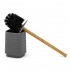 Accessori bagno in set completo da 4 pezzi in abs grigio linea Wave