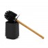 Accessori bagno in set completo da 4 pezzi in abs nero linea Wave