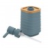 Accessori bagno in set completo da 4 pezzi in abs turchese cobalto linea Wave