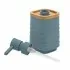 Accessori bagno in set completo da 4 pezzi in abs turchese cobalto linea Wave