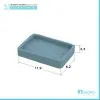 Accessori bagno in set da 3 pezzi in resina turchese cobalto effetto pietra