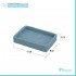Accessori bagno in set da 3 pezzi in resina turchese cobalto effetto pietra