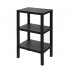 Scaffale bagno 3 ripiani nero effetto legno in kit montaggio Buzz