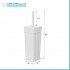 Scopino bagno da appoggio bianco in plastica Buzz