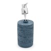 Accessori bagno in set da 3 pezzi turchese cobalto in resina effetto pietra Matera