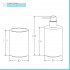 Set accessori bagno dispenser e portaspazzolini turchese cobalto resina effetto pietra Matera