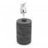 Accessori bagno in set completo da 4 pezzi grigio in resina effetto pietra Matera