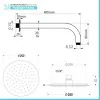 Set doccia incasso completo tondo Serena con soffione 25 cm e kit doccetta