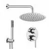 Set doccia incasso completo tondo Serena con soffione 20 cm e kit doccetta