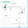 Set doccia incasso completo tondo Serena con soffione 20 cm e kit doccetta